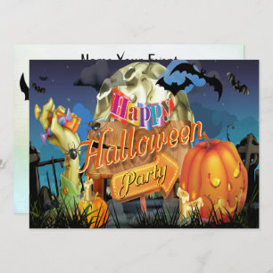 Halloween Fabulous Vector Art Party Invitation