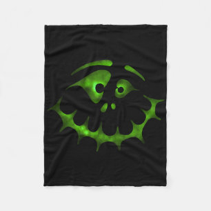 Halloween Face 5 - Green (d010-0466a)  Fleece Blanket