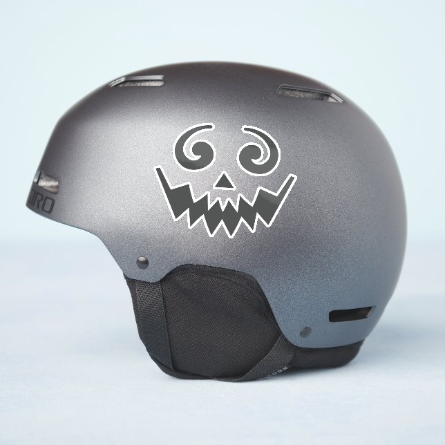 Halloween Face Stickers & Labels (Helmet Side)