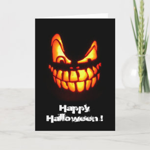 halloween face teeth card