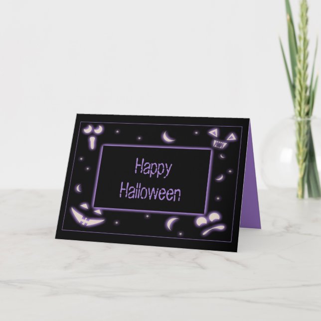 Halloween Faces Card (Front)