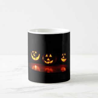 halloween faces coffee mug
