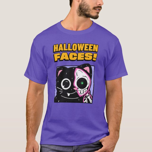 Halloween Faces T-Shirt (Front)