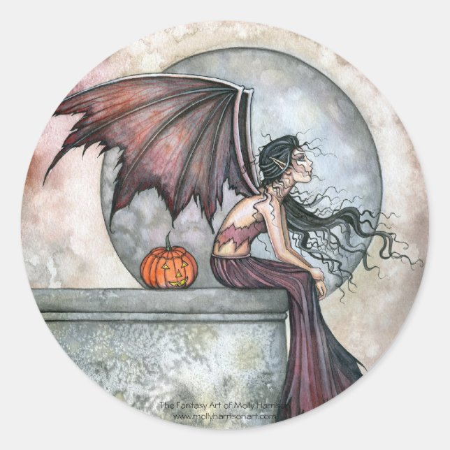 Halloween Fairy Gothic Stickers by Molly Harrison (Front)