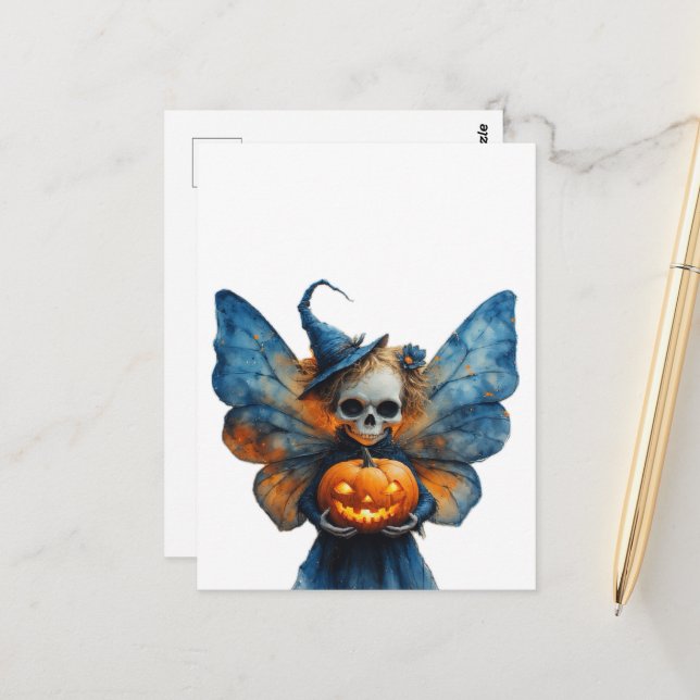 Halloween Fairy Postcard (Front/Back In Situ)