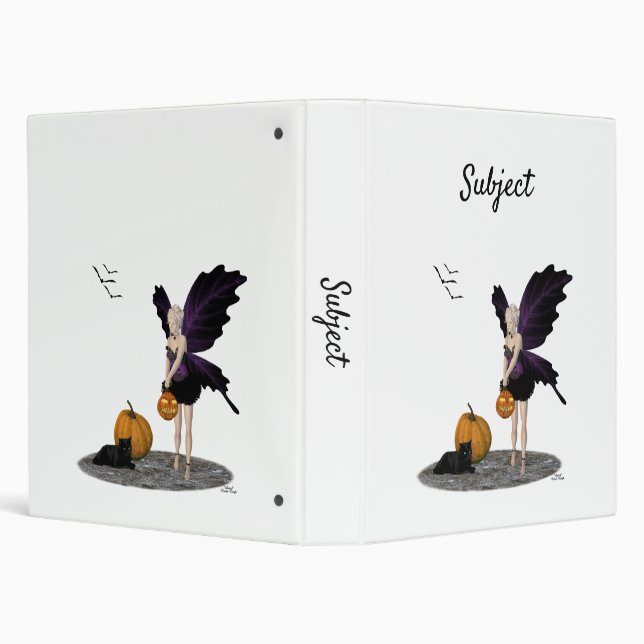 Halloween Fairy With Pumpkins Binder (Background)