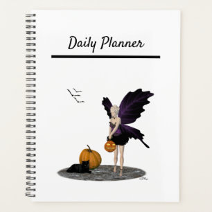 Halloween Fairy With Pumpkins Daily Planner