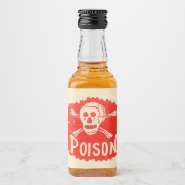 Halloween Fake Poison Liquor Bottle Label (Front)