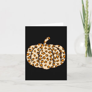 Halloween Fall animal Leopard Pumpkin Card