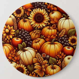 Halloween/Fall/Autumn/pumpkin 6 Inch Round Button