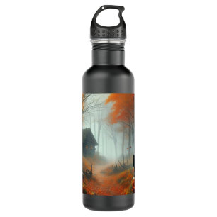 Halloween/Fall/Autumn/pumpkin/cat  710 Ml Water Bottle