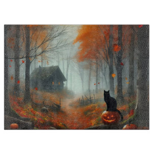 Halloween/Fall/Autumn/pumpkin/cat  Cutting Board