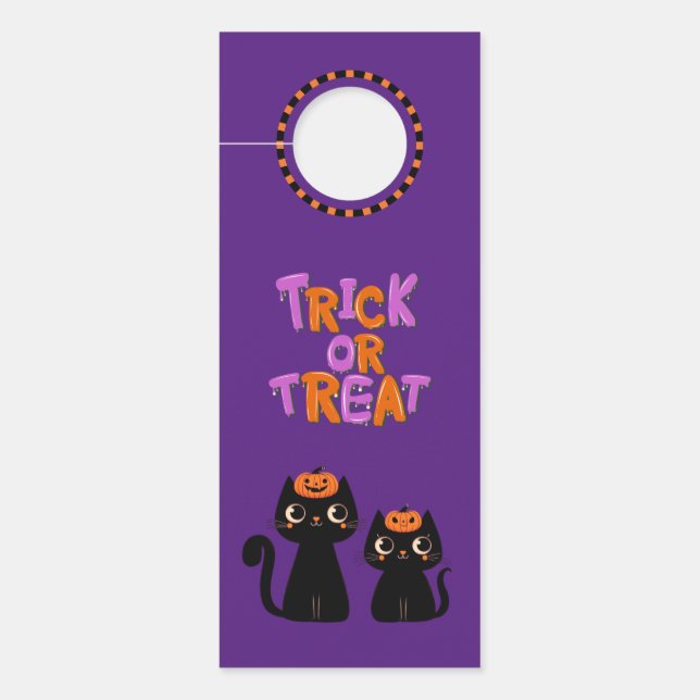 Halloween/Fall/Autumn/pumpkin/cat Door Hanger (Front)