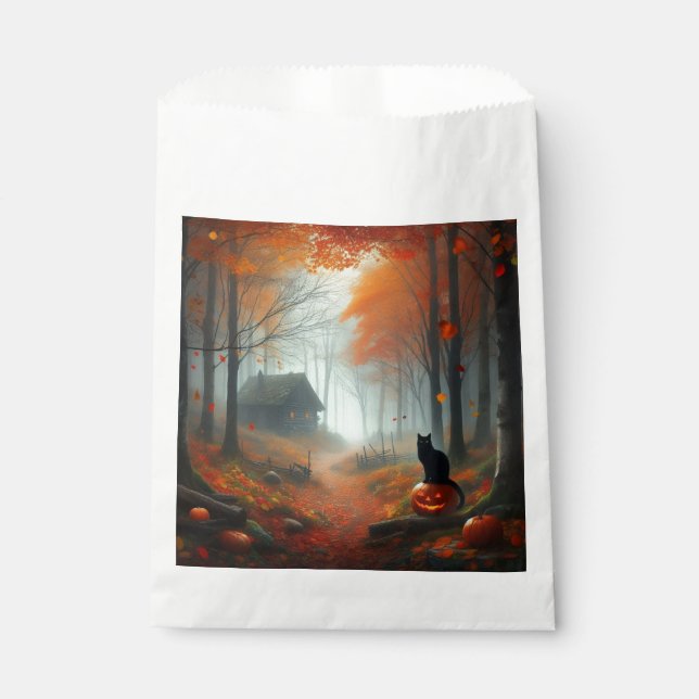 Halloween/Fall/Autumn/pumpkin/cat  Favour Bag (Front)