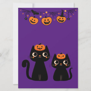 Halloween/Fall/Autumn/pumpkin/cat Holiday Card