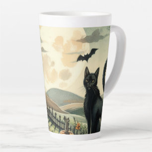 Halloween/Fall/Autumn/pumpkin/cat Latte Mug
