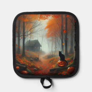 Halloween/Fall/Autumn/pumpkin/cat Pot Holder