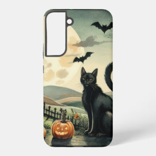 Halloween/Fall/Autumn/pumpkin/cat Samsung Galaxy Case