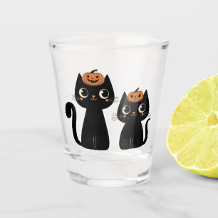 Halloween/Fall/Autumn/pumpkin/cat Shot Glass