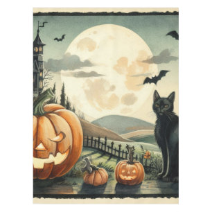 Halloween/Fall/Autumn/pumpkin/cat Tablecloth