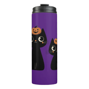 Halloween/Fall/Autumn/pumpkin/cat Thermal Tumbler