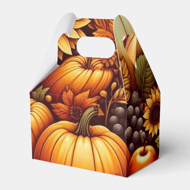 Halloween/Fall/Autumn/pumpkin Favor Box (Front Side)