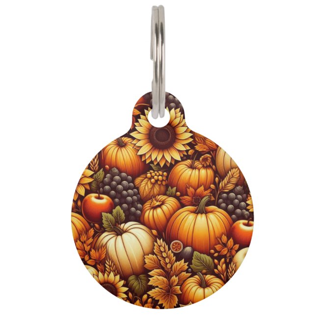 Halloween/Fall/Autumn/pumpkin Pet Tag (Front)