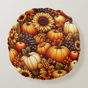Halloween/Fall/Autumn/pumpkin Round Pillow