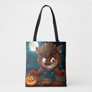 Halloween/fall/autumn/wereolf/cartoon Tote Bag