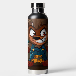 Halloween/fall/autumn/wereolf/cartoon Water Bottle