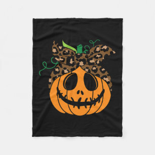 Halloween Fall Cute And Fun Pumpkin Fleece Blanket