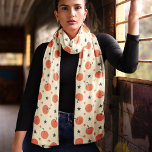 Halloween Fall Pumpkins And Stars<br><div class="desc">Celebrate the fall season with this cute pumpkin star pattern scarf. Featuring charming pumpkins and stars on a light background, this scarf is perfect for adding a festive touch to your autumn wardrobe. Made from soft, lightweight chiffon, it's versatile enough to wear with any outfit. Whether you're dressing up for...</div>