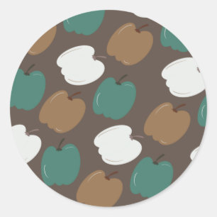 Halloween Fall Pumpkins Earth Tone  Classic Round Sticker