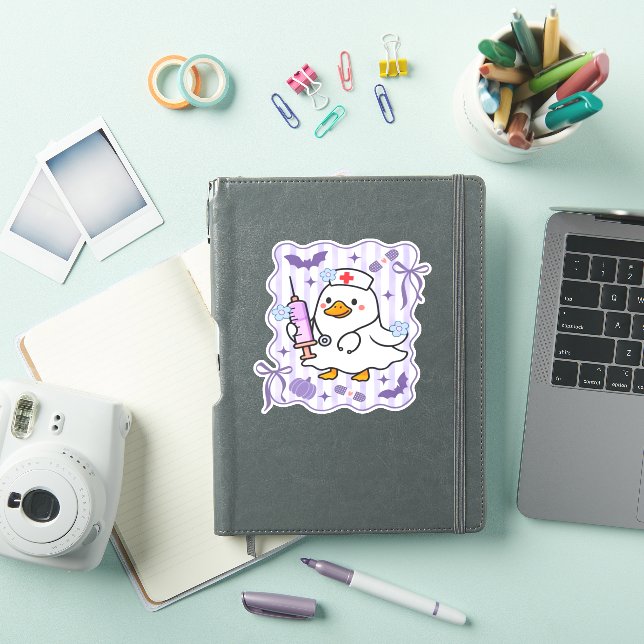 Halloween Fall Purple Coquette Goose Nurse Aesthet (iPad Cover)