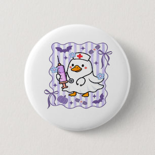 Halloween Fall Purple Coquette Goose Nurse Aesthet 2 Inch Round Button