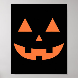 Halloween Fall Scary Jack O' Lantern Pumpkin Poster