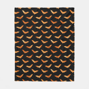 Halloween Fall Spooky Flying Bat Fleece Blanket
