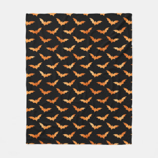 Halloween Fall Spooky Flying Bat Fleece Blanket