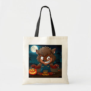 Halloween/Fall/Werewolf/Cartoon Tote Bag