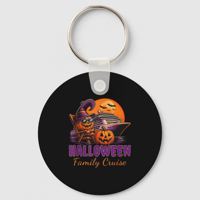 Halloween Family Cruise Matching Family Cruising S Keychain (Front)