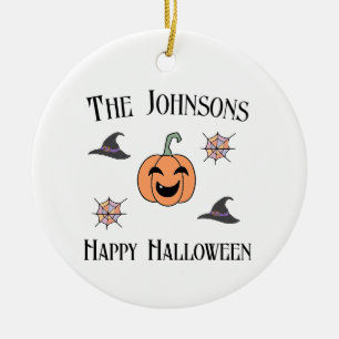 Halloween Family Name Ceramic Ornament