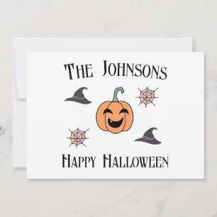 Halloween Family Name Holiday Card