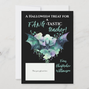 Halloween Fang-Tastic Teacher Carte Cadeau Titulai