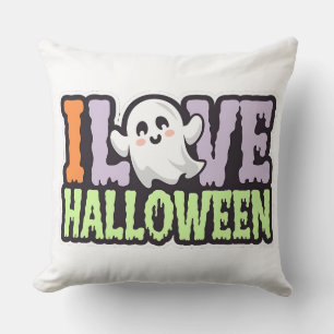 Halloween Fantôme blanc Oreiller