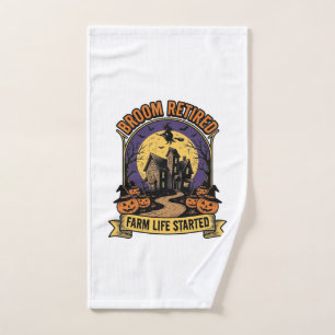 Halloween Farmer Shirt Spooky Haunted Farm Witch T Hand Towel