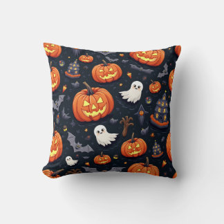 Halloween Fashion Patterned Cushion, Baguette Throw Pillow