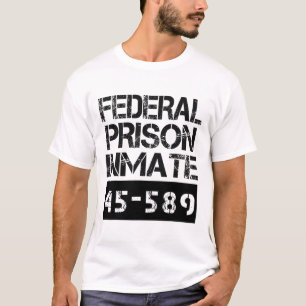 Halloween Federal Prison Inmate Prisoner Costume  T-Shirt