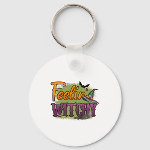 Halloween Feeling Witchy Birthday Keychain