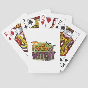 Halloween Feeling Witchy Birthday Playing Cards