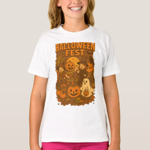 Halloween Fest Autumn Falls Retro Unisex Clothes T-Shirt